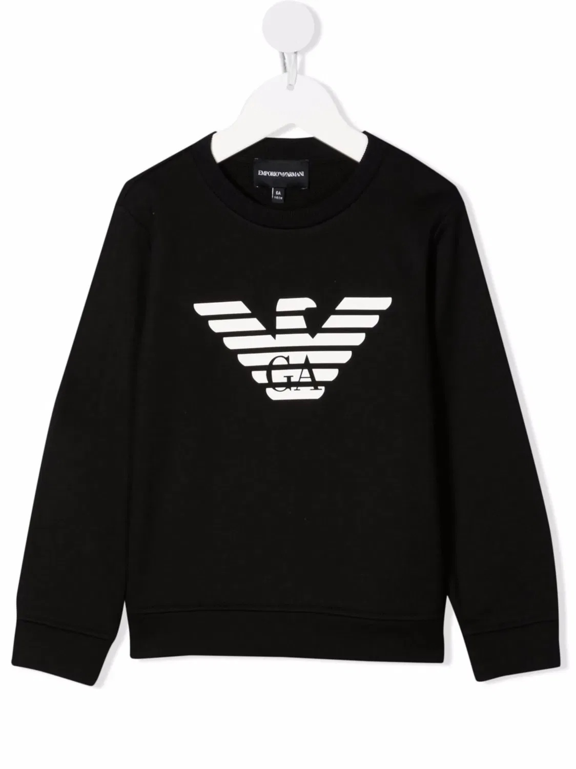 Emporio Armani Черный свитшот с логотипом