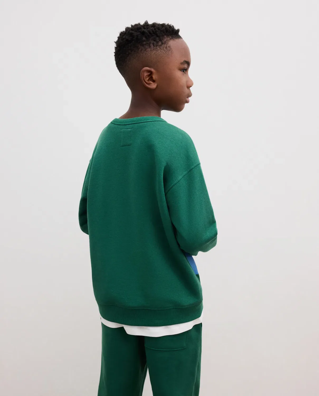 Детская худи для мальчиков с фантазийным воротником Kids El Corte Inglés, Verde — фото 3