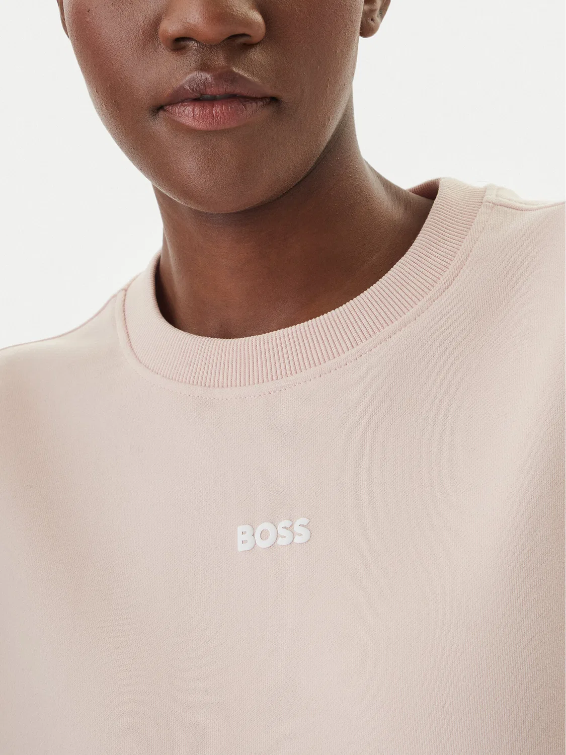 Женский свитшот оверсайз Boss, розовый — фото 4