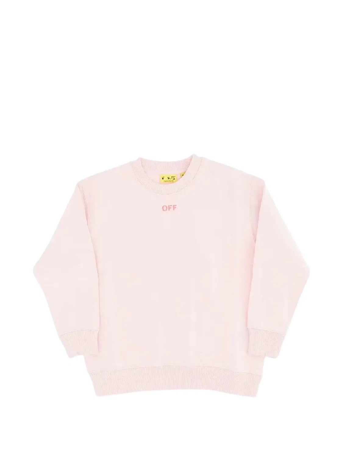 OFF-WHITE Детский свитшот с круглым вырезом розовый