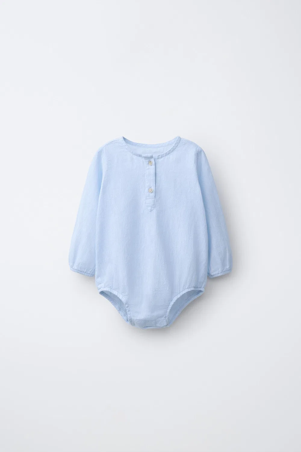 Бюстгальтер из хлопка и льна ZARA, Blue