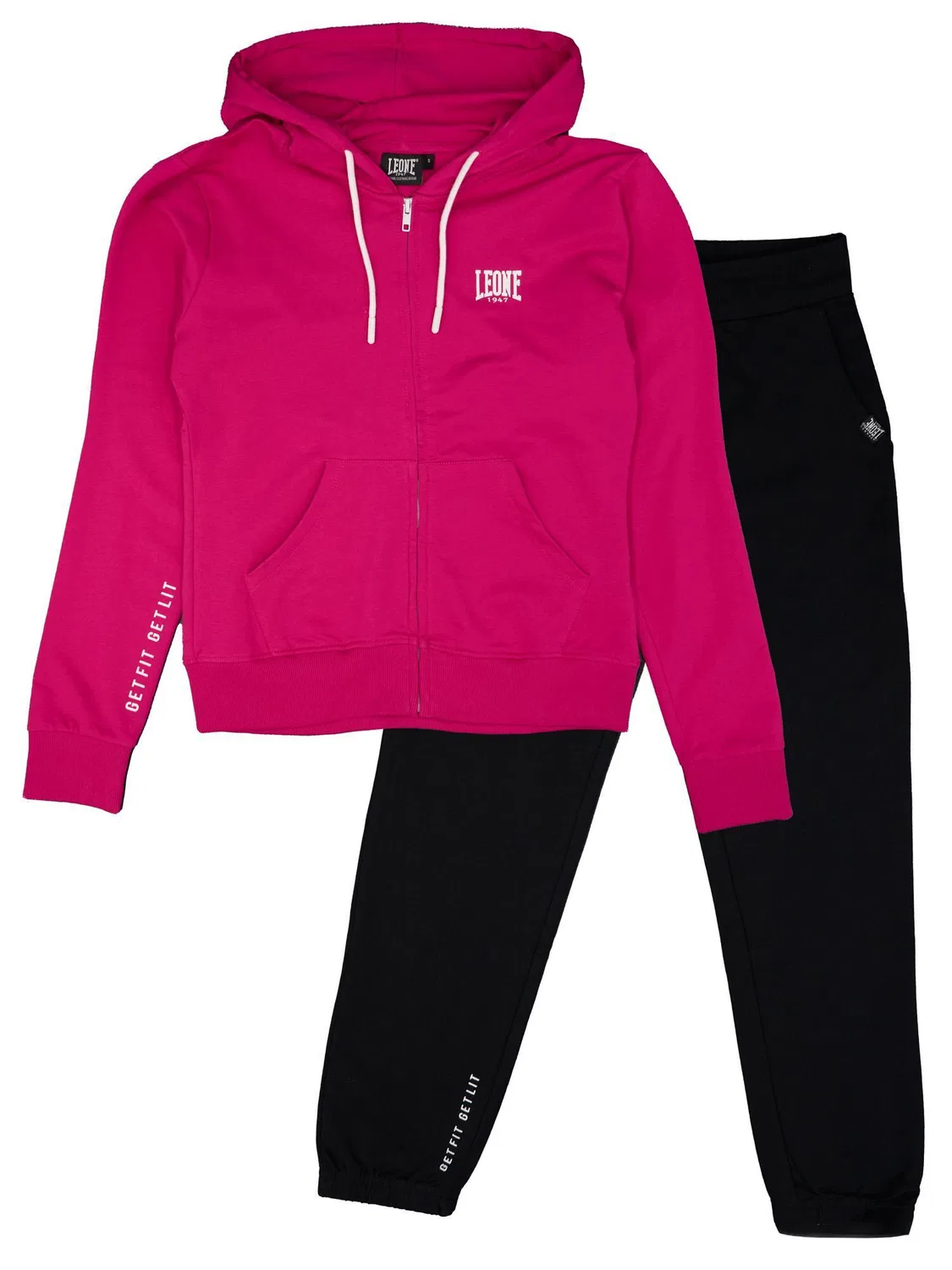 Детский спортивный костюм для девочек с капюшоном и молнией Leone 1947 Apparel, Rosa