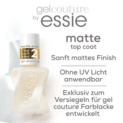 Топовое покрытие для ногтей матовое Essie Gel Couture, 13.5 мл