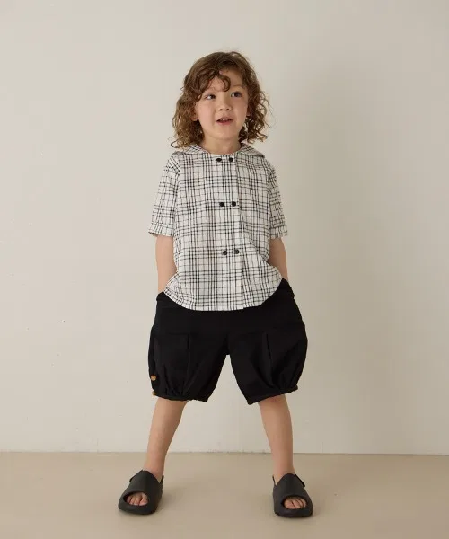 Детские шорты-баллоны с принтом, модель Button Tuck Balloon, riziere, White — фото 2