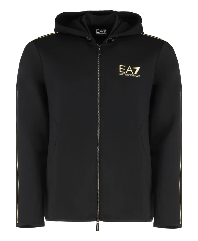 

Толстовка с капюшоном Gold Label из вискозной смеси. Emporio Armani Ea7, черный