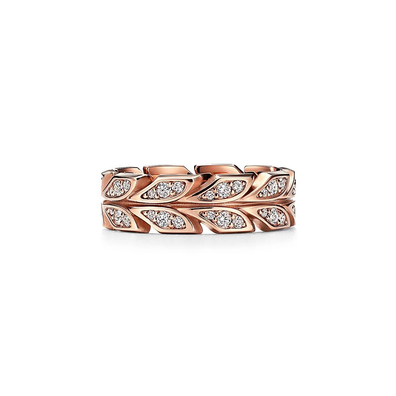 

Кольцо Tiffany & Co Victoria Vine Band, розовое золото/бриллианты