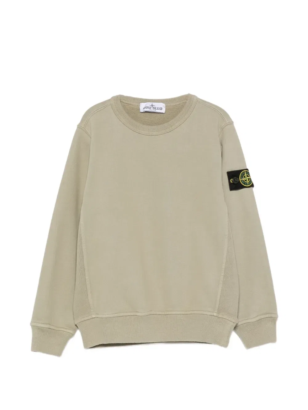 Свитшот с нашивкой в виде компаса Stone Island Junior, зеленый