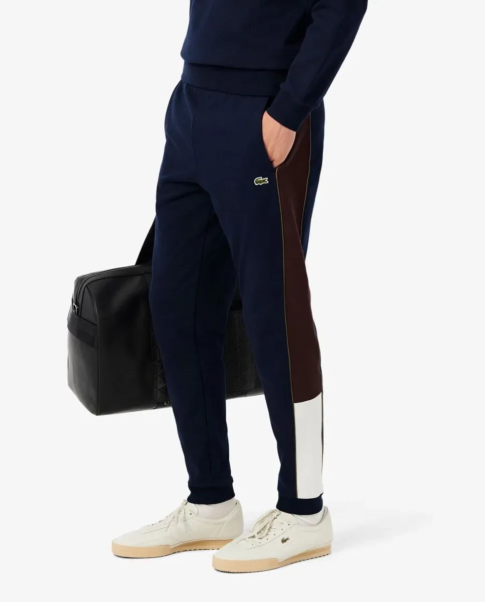 Мужские спортивные штаны с зауженным кроем из флиса Lacoste, Azul Marino — фото 3