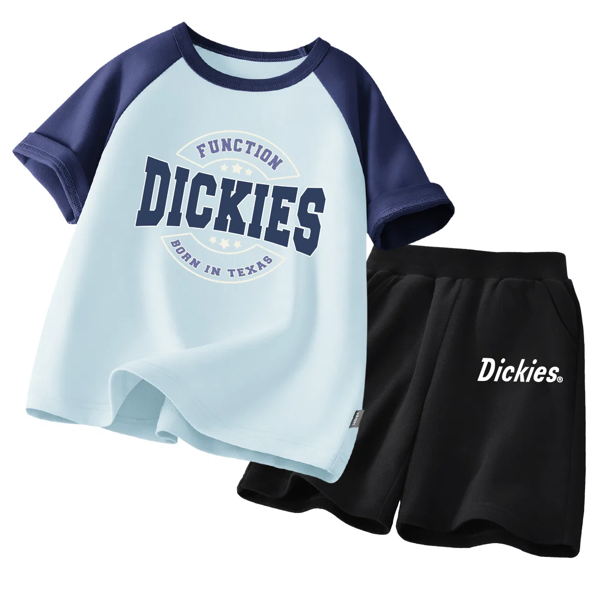 Детский спортивный комплект с круглым вырезом Syuan Berry Red+SHO Official Logo Gray, Dickies — фото 3