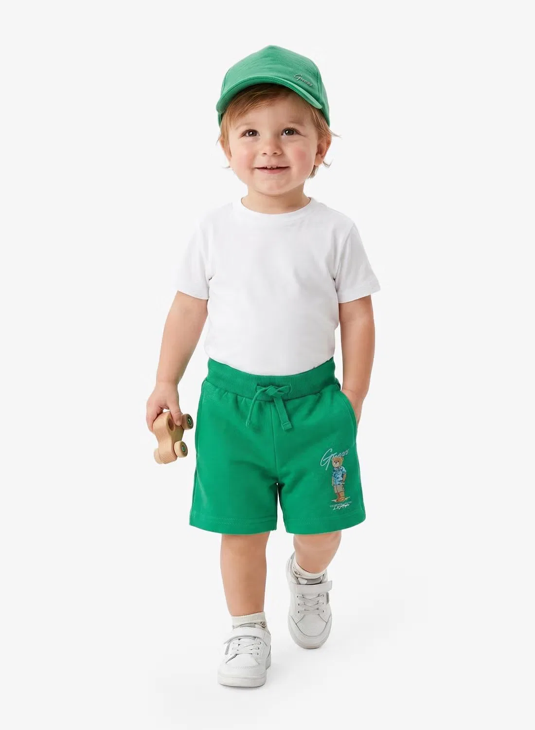Шорты с принтом Infant Graphic Drawstring Guess, зеленый — фото 2