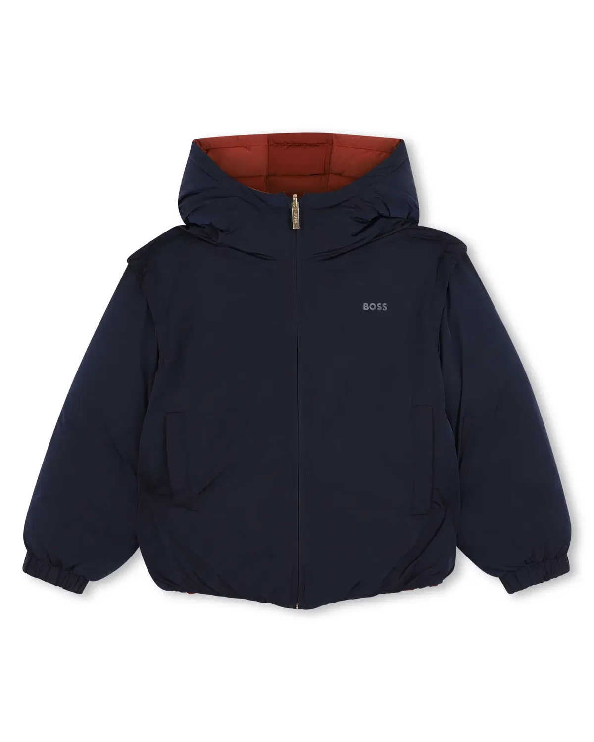 Детское пальто для девочек стеганое BOSS Kidswear, Azul Marino