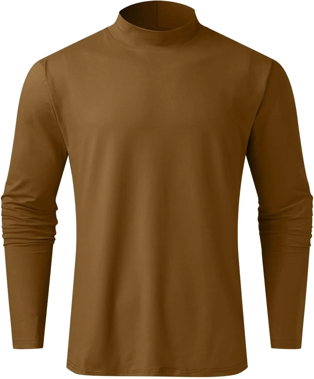 Мужская водолазка с длинным рукавом Solid, Brown — фото 2