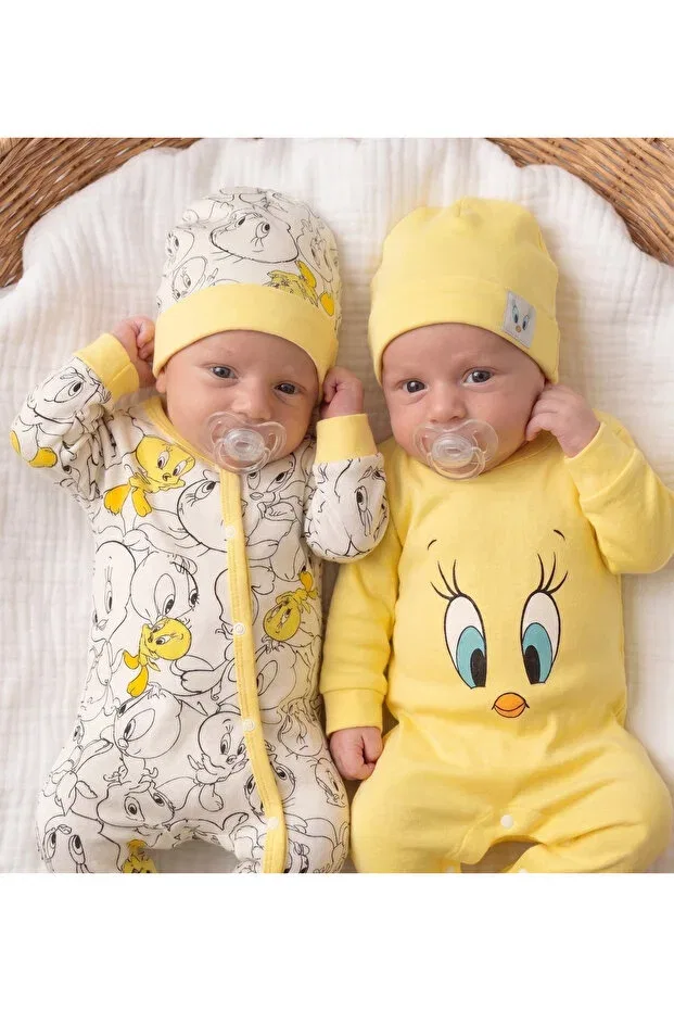 Детский комбинезон хлопковый 2-предметный Baby my little chick Hülya'S Mind, Yellow