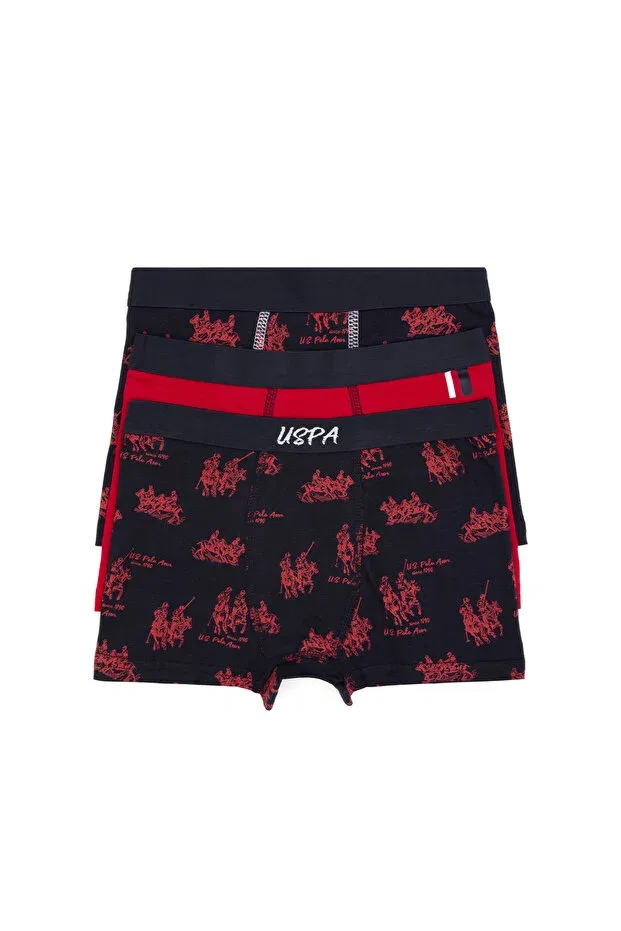 Детский комплект боксеров для мальчиков из 3 штук U.S. Polo Assn., Navy Blue — фото 2