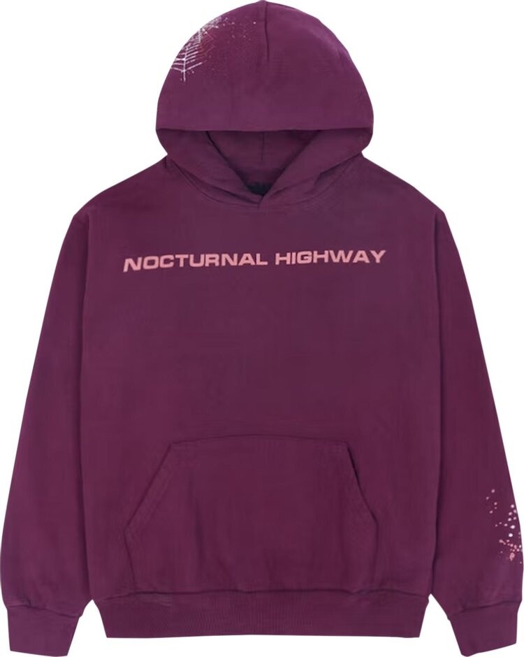 

Худи Sp5der Nocturnal Highway Hoodie 'Purple', фиолетовый