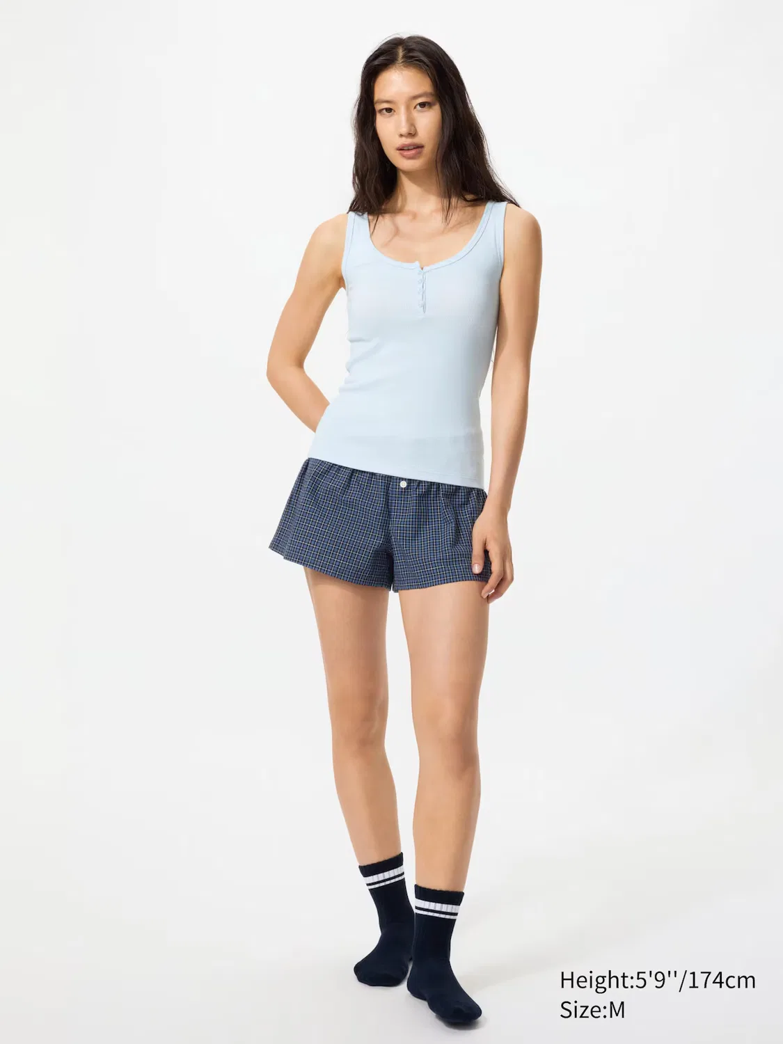 Топ Uniqlo, базовый, с воротником-стойкой, черный — фото 2