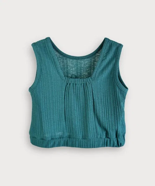 Детский комплект из топа и брюк с принтом, Summer Short Sleeve Tank Top & Wide Pants, moimoln, Orange — фото 3
