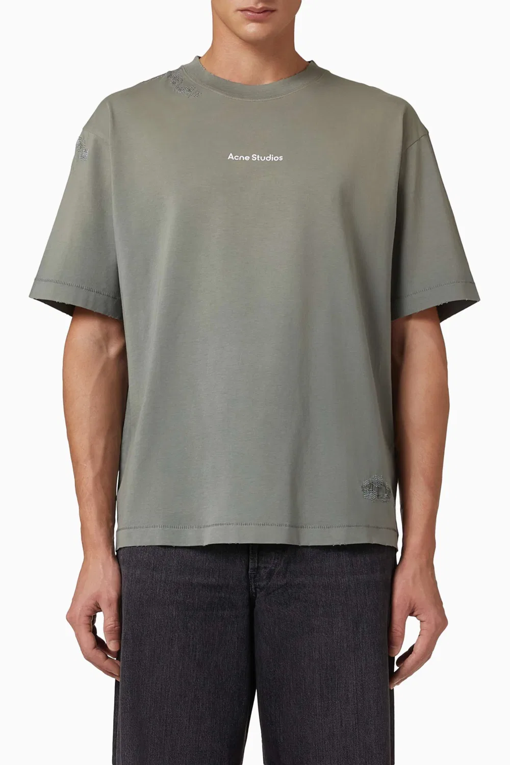 Футболка с коротким рукавом Mended Logo Acne Studios