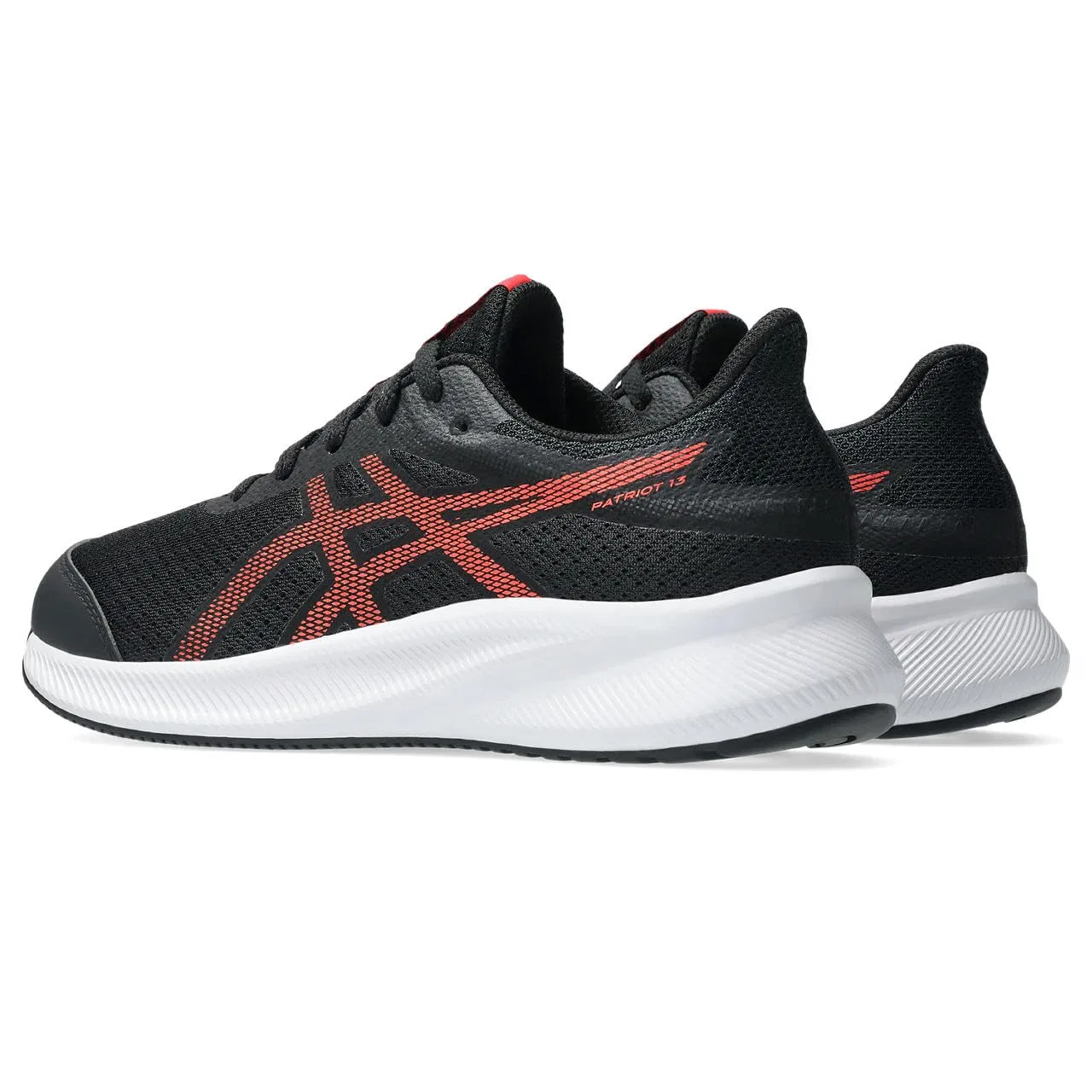 Детские кроссовки для мальчиков с амортизацией Patriot 13 Gs ASICS, Black Flash Red — фото 2