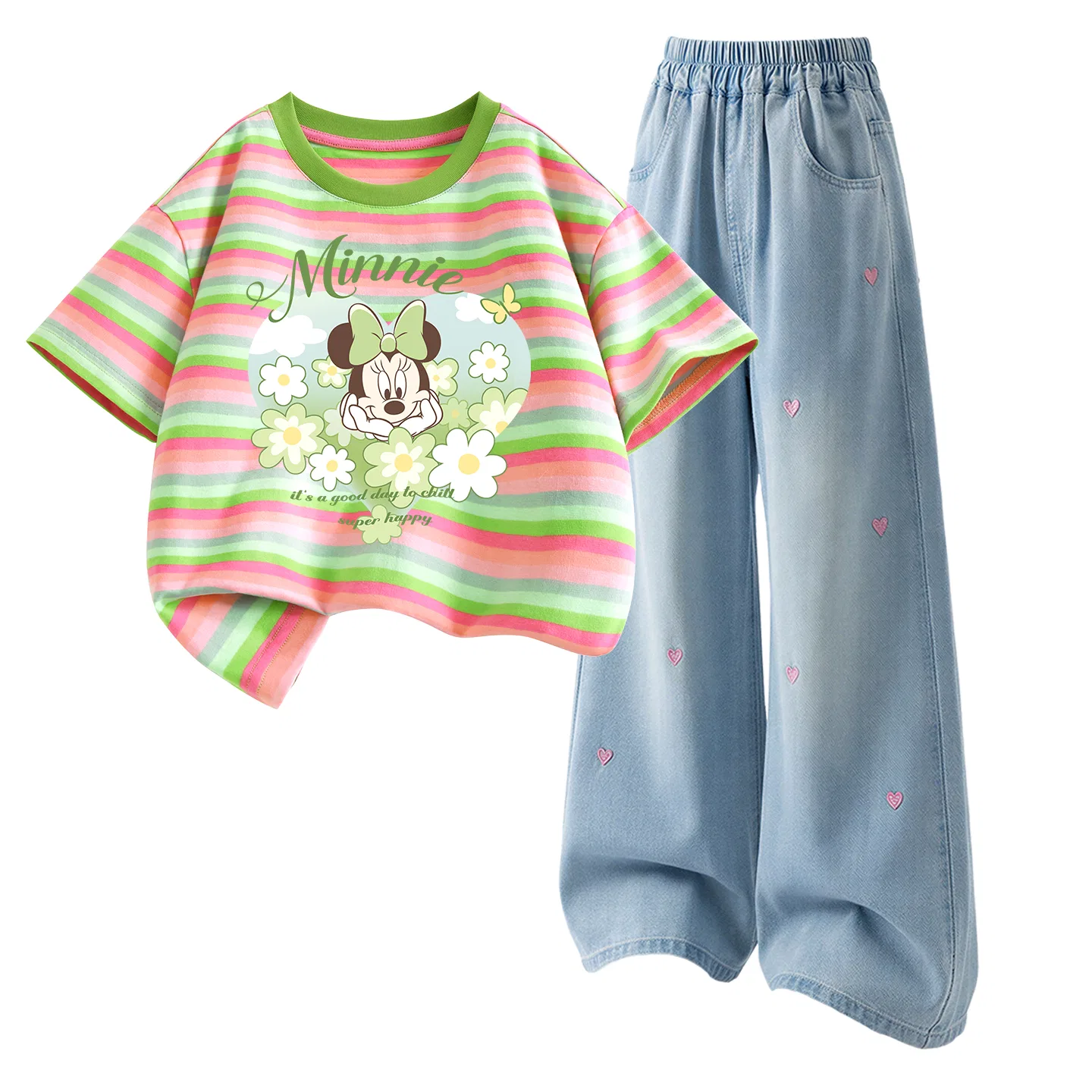 Детский спортивный костюм с круглым вырезом, дышащий, Disney, Daisy Knot Purple и Denim Light Blue — фото 3
