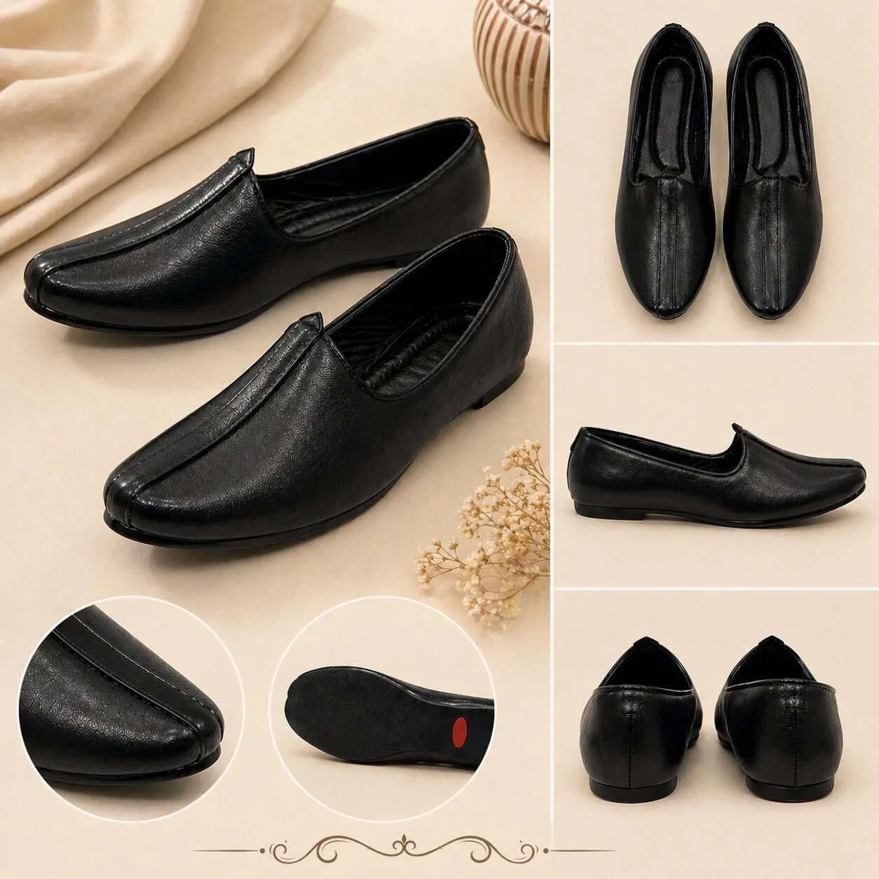 Туфли мокасины Jalsa Shoes Peshawari Khussa, черный Step n Style — фото 3