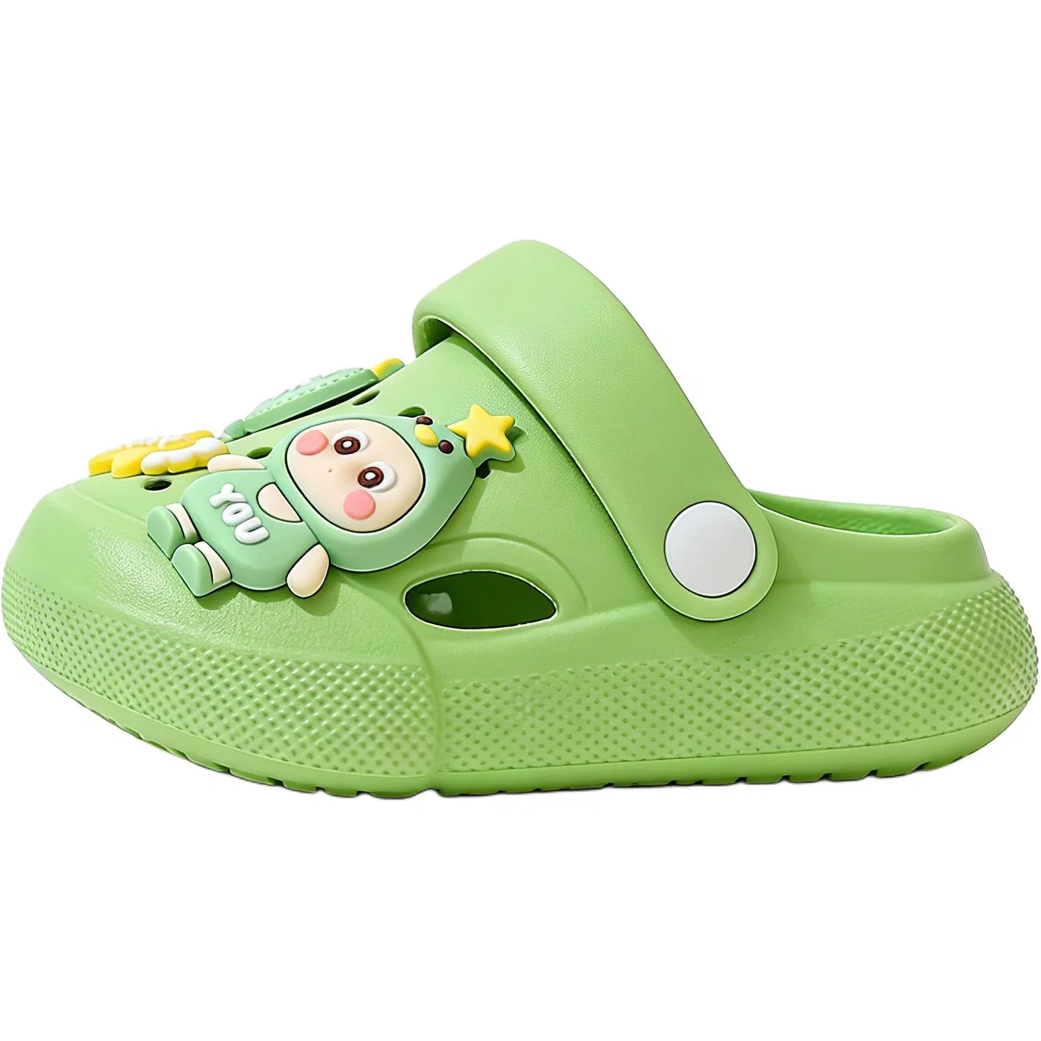 Детские сабо для девочек дышащие нескользящие Green Alien JBBCN, Green Alien