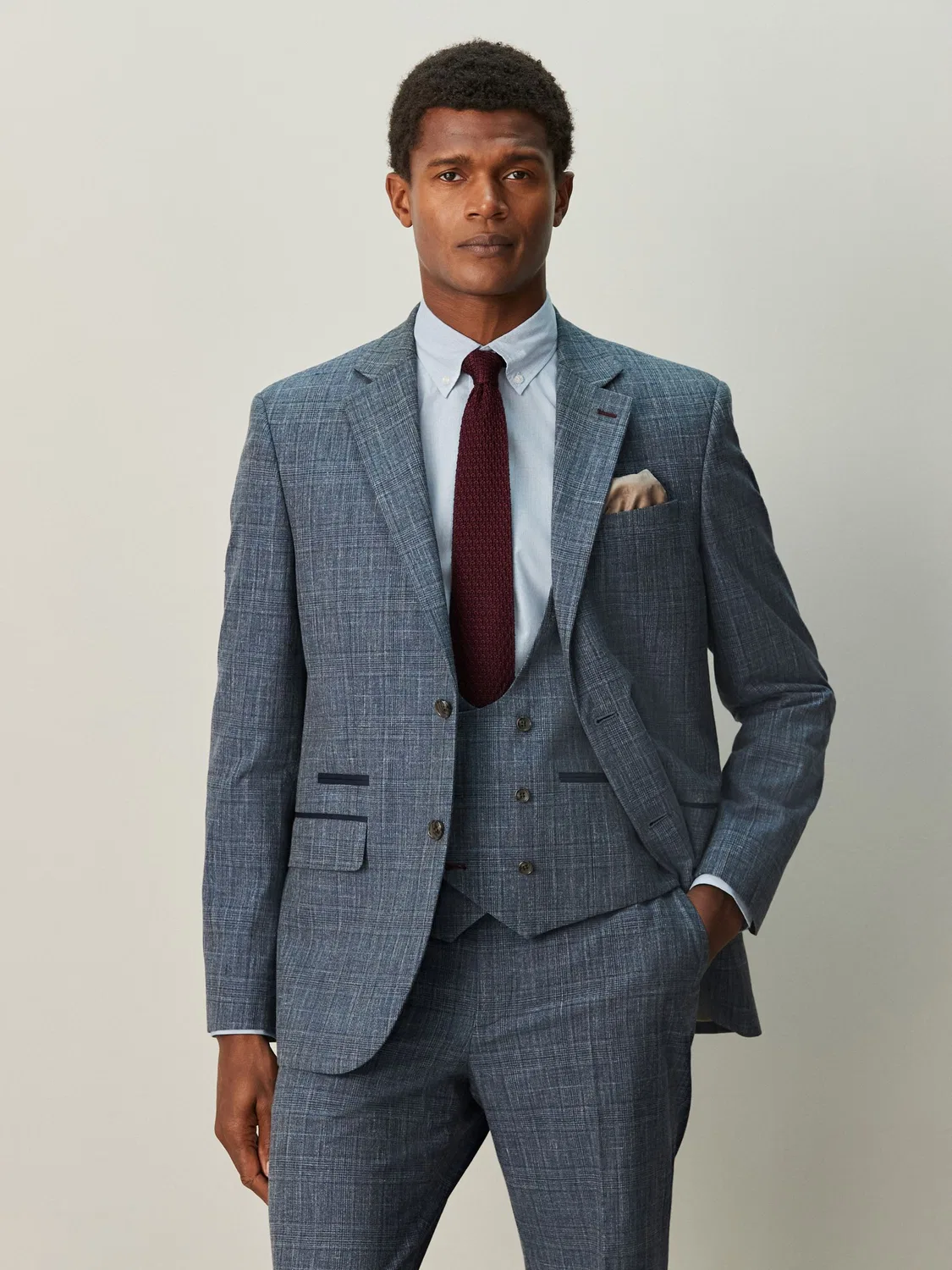 Пиджак с принтом в клетку, Regular Fit, Navy Blue Next