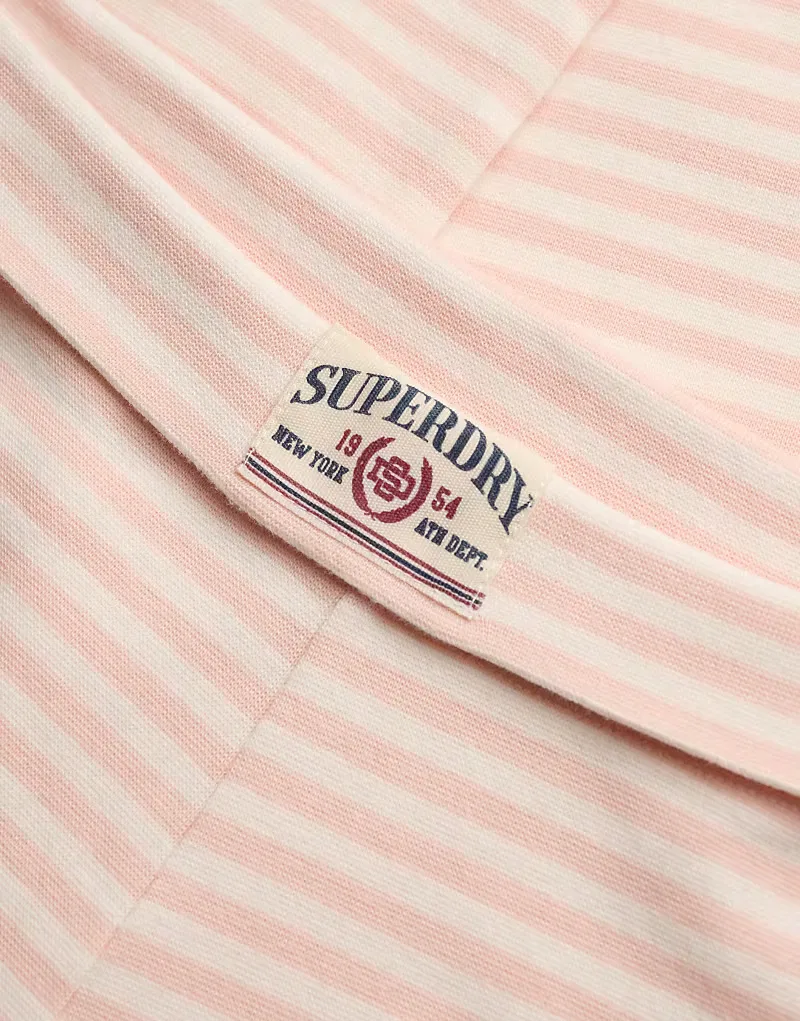 Спортивные брюки Superdry Athletic Essentials в полоску, розовый румянец — фото 2