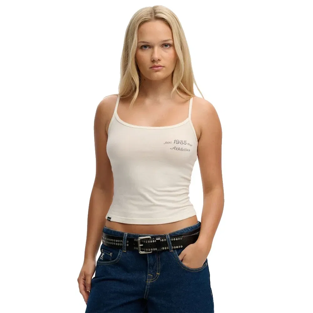 Топ без рукавов Athletic Essential Graphic Cami Superdry, белый