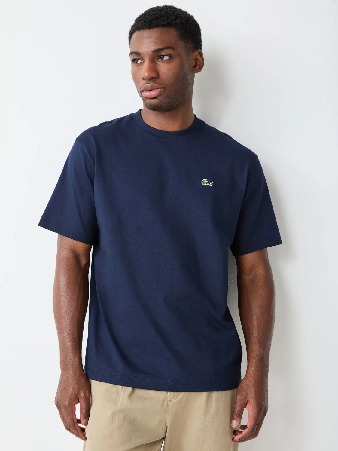 Синяя футболка свободного кроя Lacoste Heavyweight из джерси