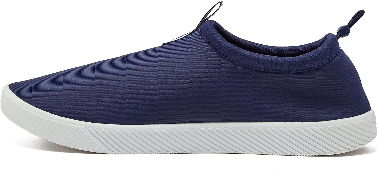 Мужские водные кроссовки Lands' End Slip On, спортивные водные кроссовки из неопрена с быстрой сушкой для пляжа, бассейна или реки с дренажными отверстиями, темно-синий или черный, размер 7-15, водные кроссовки для мужчин — фото 4