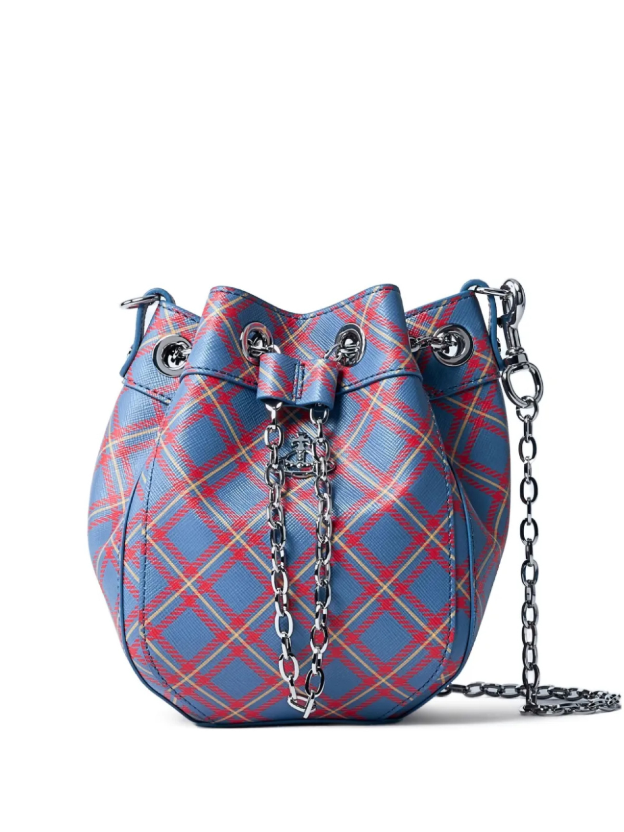 

Сумка-ведро в клетку «тартан» Vivienne Westwood, синий