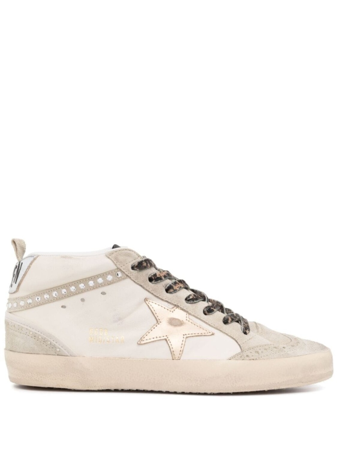 

Golden Goose кеды Mid Star с кристаллами, нейтральный цвет