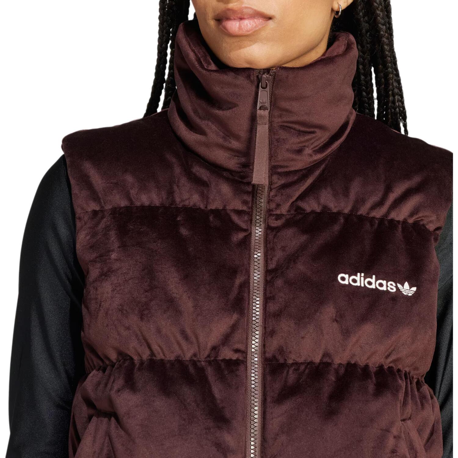 Жилет Adidas Originals Regen Velvet Down, коричневый — фото 2