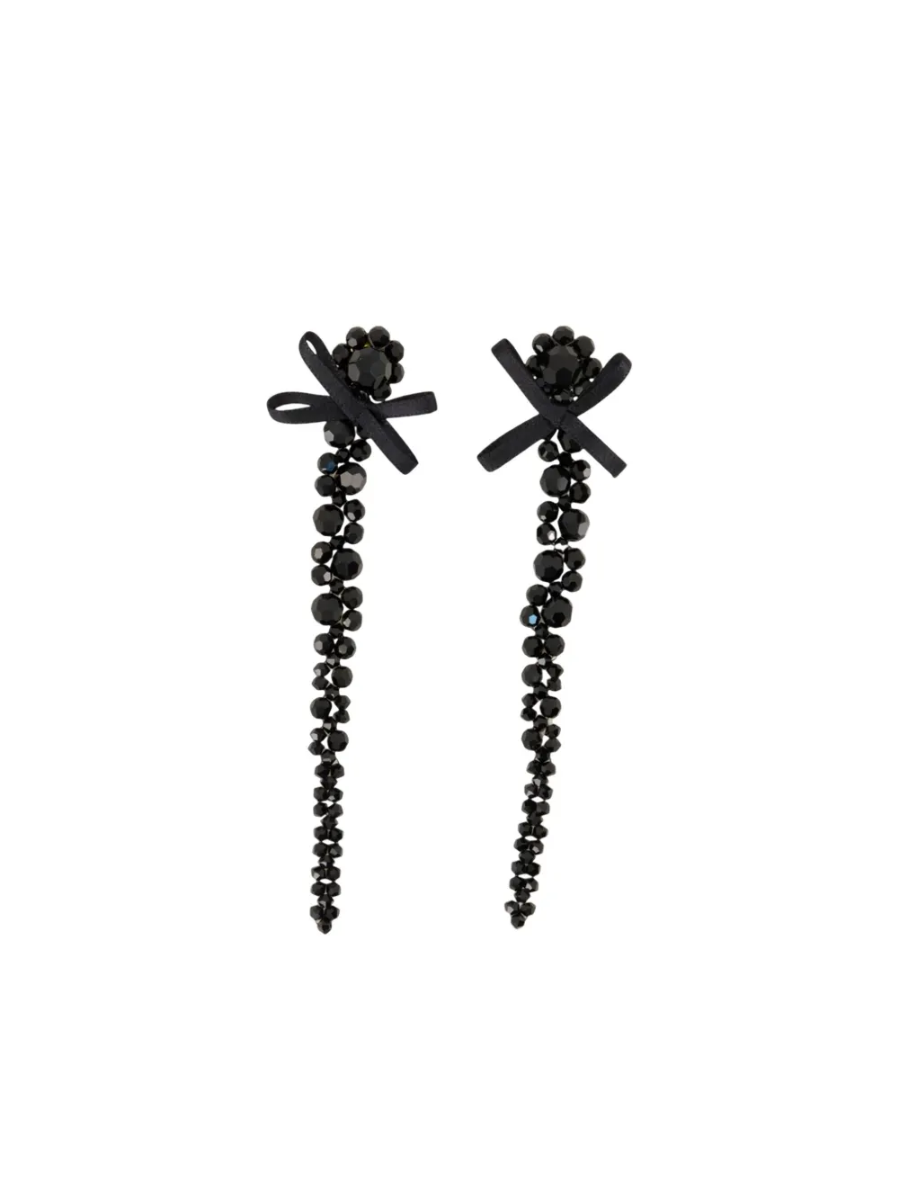 

Серьги-подвески, украшенные кристаллами Simone Rocha, черный