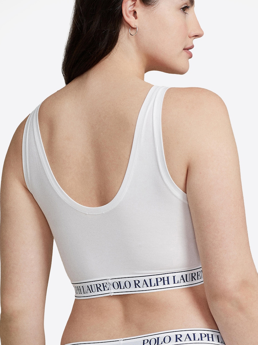 Бюстгальтер-бралетт Polo Ralph Lauren  Built Up Bralette, от белого — фото 2