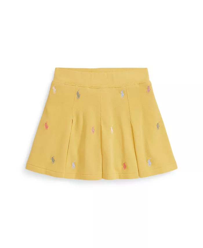 

Юбка-шорты с плиссировкой и сеткой Polo Pony для девочек и малышек Polo Ralph Lauren, желтый