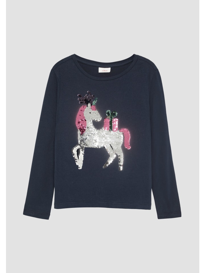 

Футболка s.Oliver T-Shirt langarm, синий