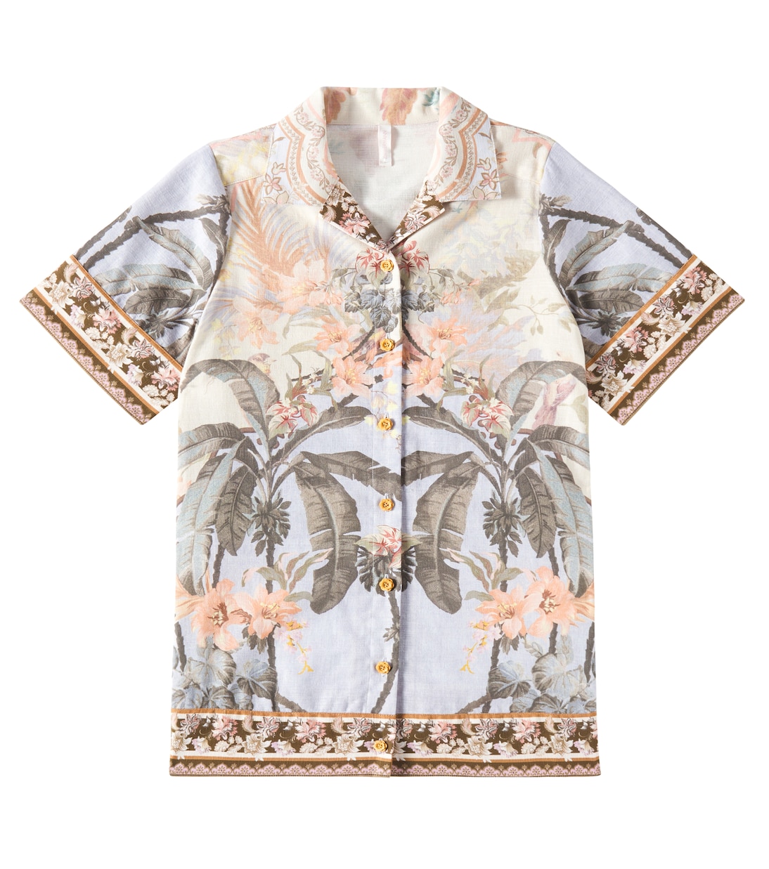 

Платье из хлопка с цветочным принтом Wylie Zimmermann Kids, Blue Floral