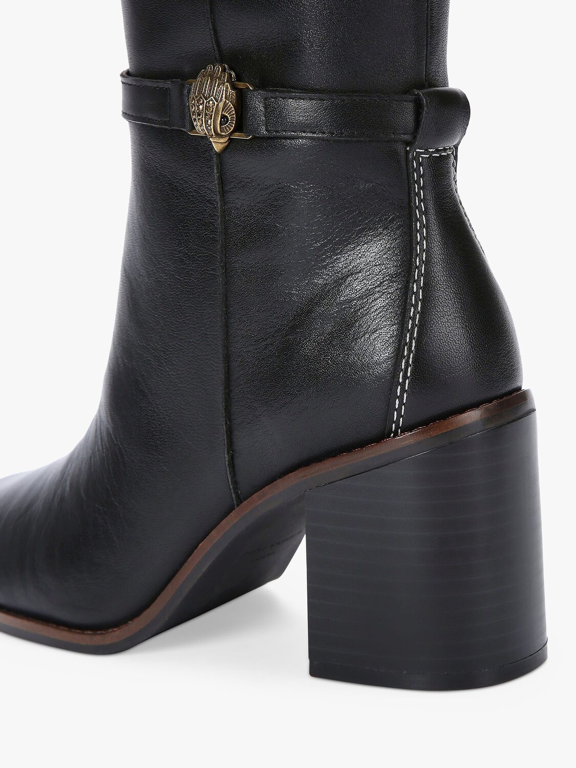 Kurt Geiger London Shoreditch Сапоги до колена на блочном каблуке, черные — фото 4