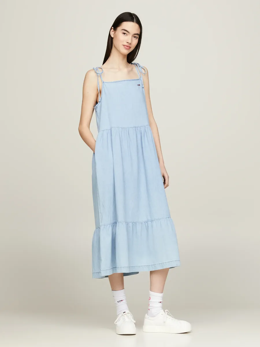 

Платье-блузка Tommy Jeans Curve "TJW CHAMBRAY DRESS EXT", большие размеры, джинсовый