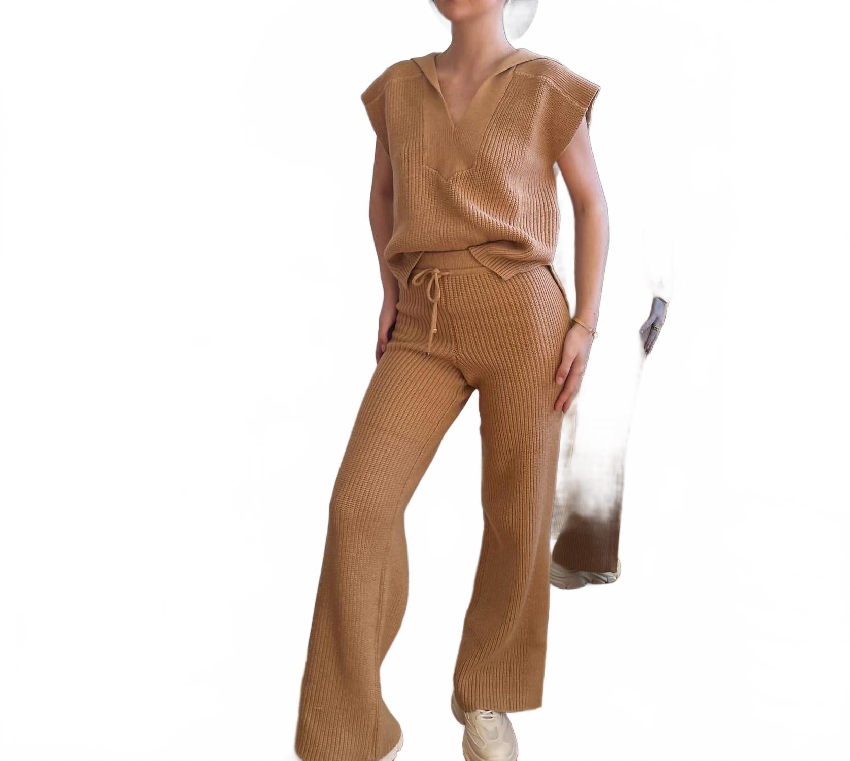 

Леннон Вязаные брюки в карамельном цвете Scala, Caramel