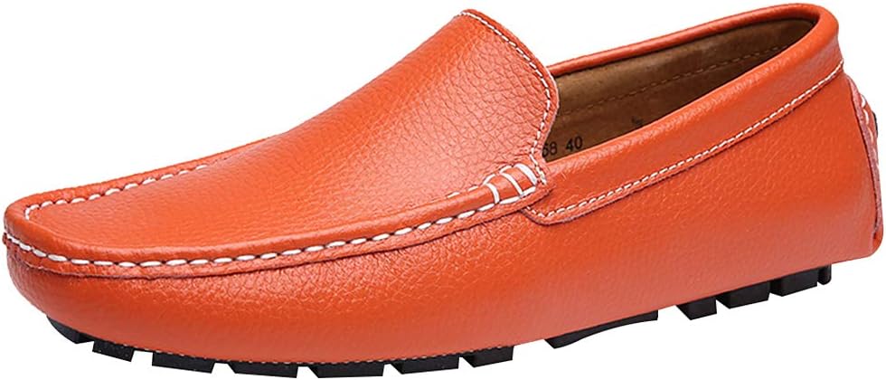 

Мужские стильные мокасины ANUFER из искусственной кожи, домашние туфли с отделкой под пенни, оранжевый