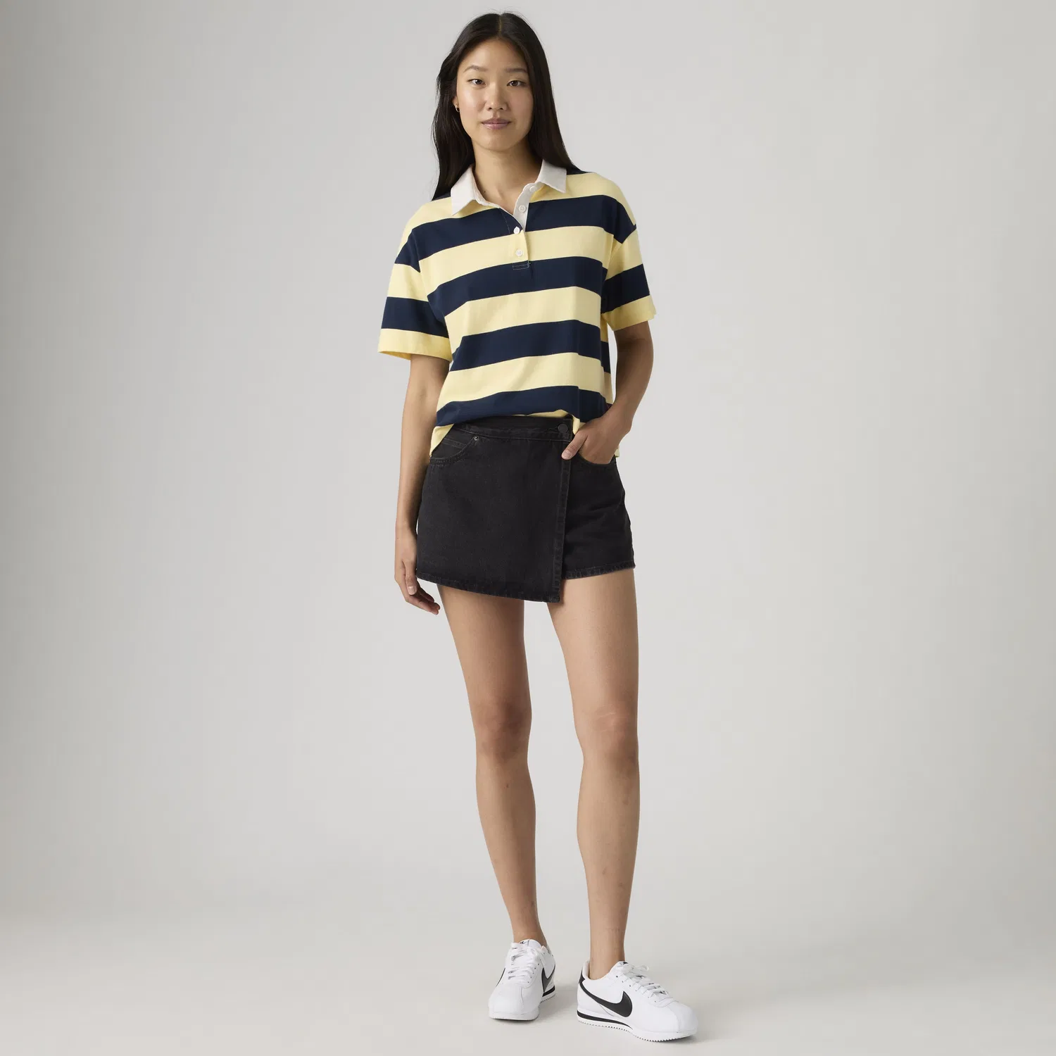 Шорты-юбка с перекрестным кроем Levi's, Black