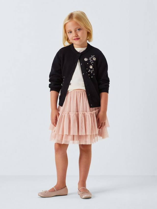 

Детская мини-юбка из фатина с ярусами John Lewis Heirloom Collection, Rose