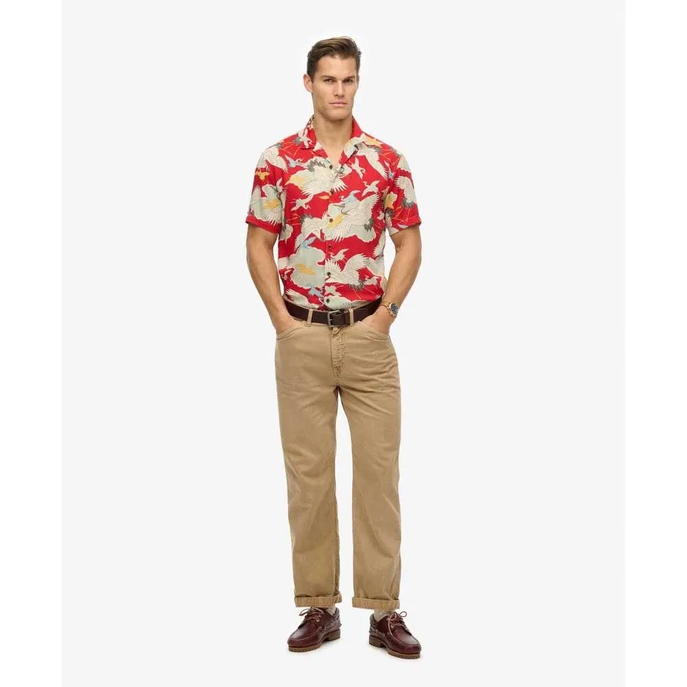 Рубашка с коротким рукавом Superdry Merchant Hawaiian, красный — фото 3