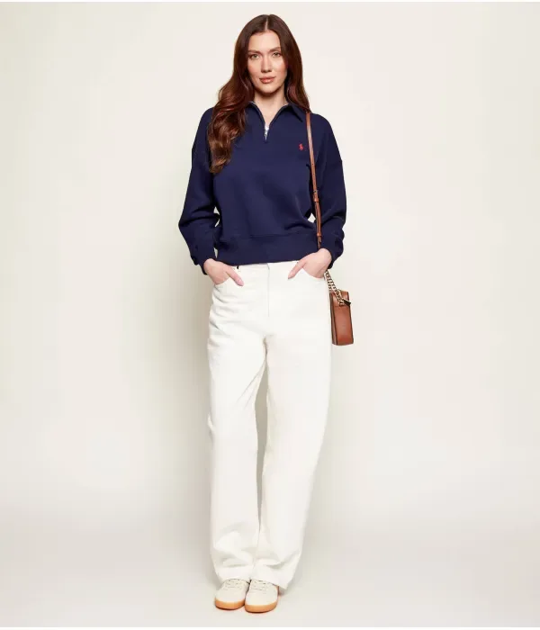 Толстовка loose fit Polo Ralph Lauren, темно-синий — фото 2