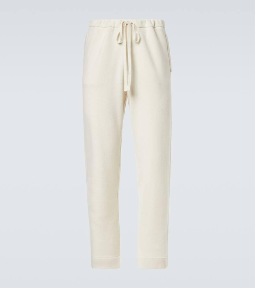 

Прямые брюки из кашемира с аметистом God's True Cashmere, Ivory/Amethyst