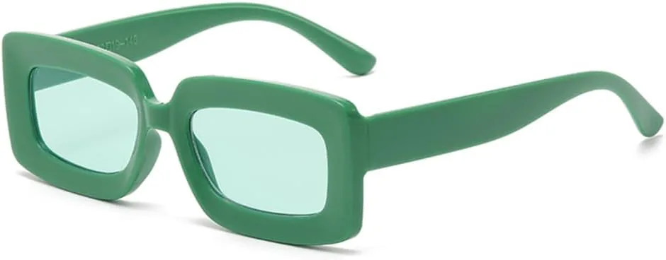 

Винтажные прямоугольные солнцезащитные очки для женщин в стиле ретро, ​​маленькая оправа, женские дорожные очки с защитой от УФ-излучения UV400 LANGSER, Dark Green