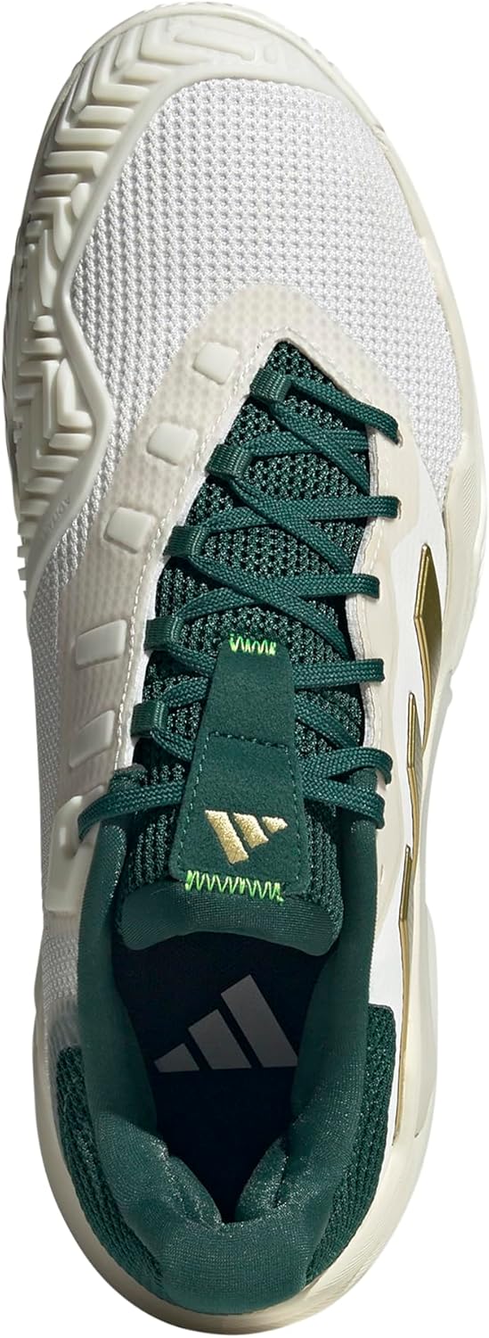 Мужские кроссовки Adidas Barricade 13, белый/зеленый/золотой — фото 3